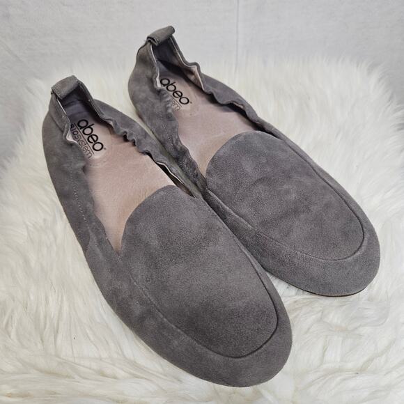 ABEO Bio System Grey "Jean" Suede Leather Loafers - Picture 1 of 8
